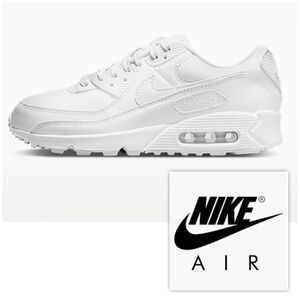 NWOB $135 Nike Air MAX 90 Women 8 White athletic Shoes Sneakers